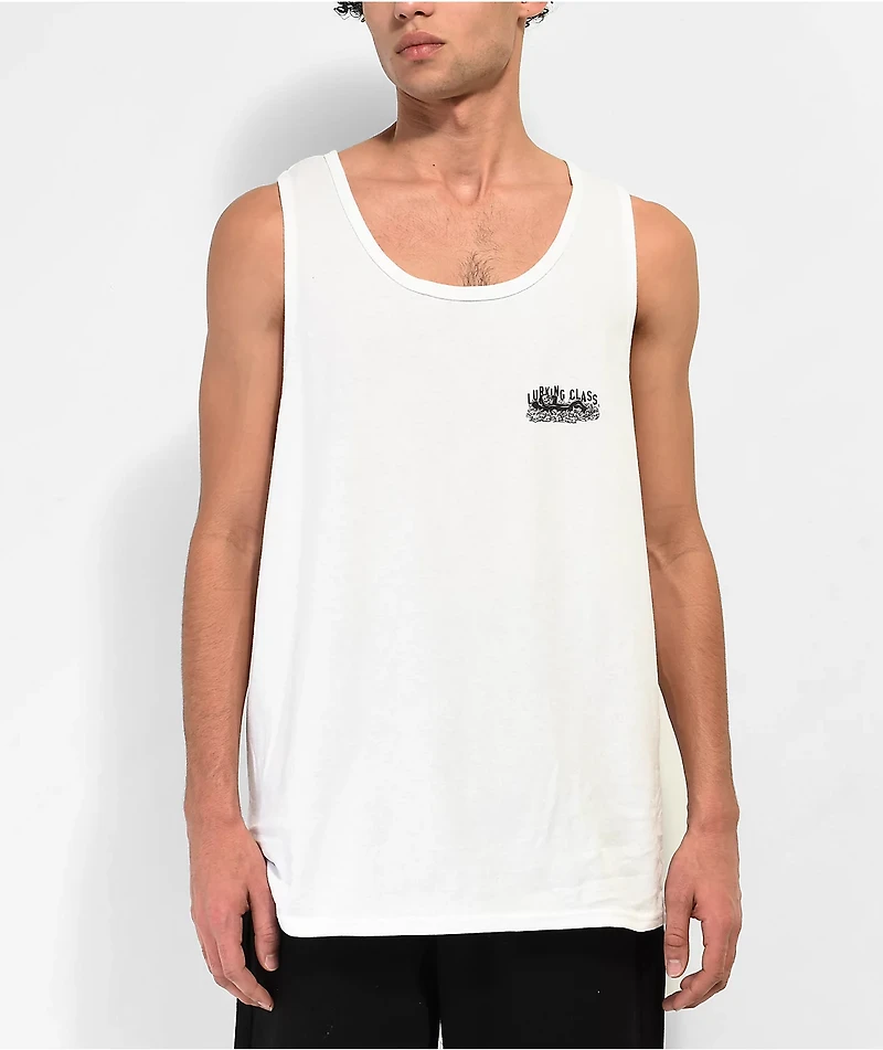 Lurking Class by Sketchy Tank Uncomfortable White Top