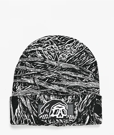 Lurking Class by Sketchy Tank Undead Box Lurker Black & White Camo Beanie