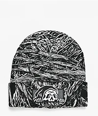 Lurking Class by Sketchy Tank Undead Box Lurker Black & White Camo Beanie