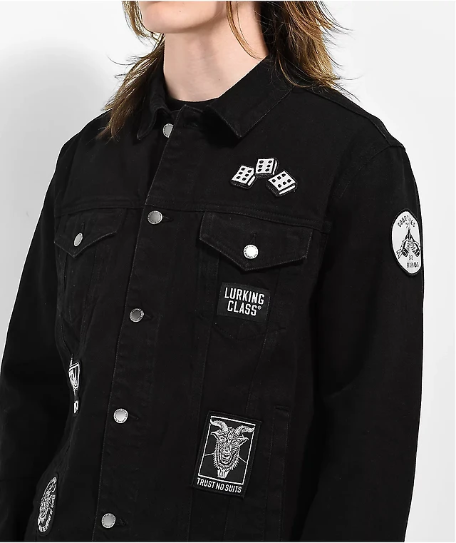 Lurking Class by Sketchy Tank Vicious Black Denim Jacket Arden Fair