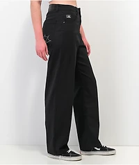 Lurking Class by Sketchy Tank Web Black Wide Leg Denim Jeans