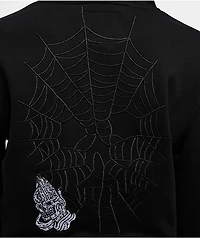 Lurking Class by Sketchy Tank Web Skull Black Hoodie
