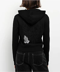 Lurking Class by Sketchy Tank Web Skull Black Hoodie