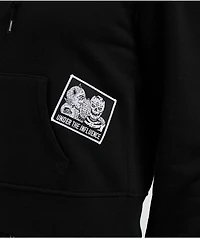 Lurking Class by Sketchy Tank Web Skull Black Zip Hoodie