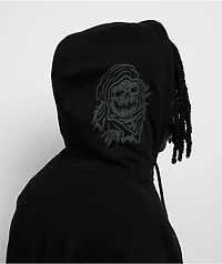 Lurking Class by Sketchy Tank Web Skull Black Zip Hoodie