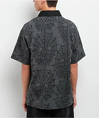 Lurking Class by Sketchy Tank Web Skull Grey Rugby Shirt