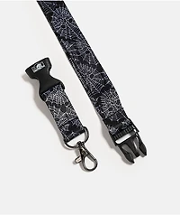 Lurking Class by Sketchy Tank Webskull Black Lanyard