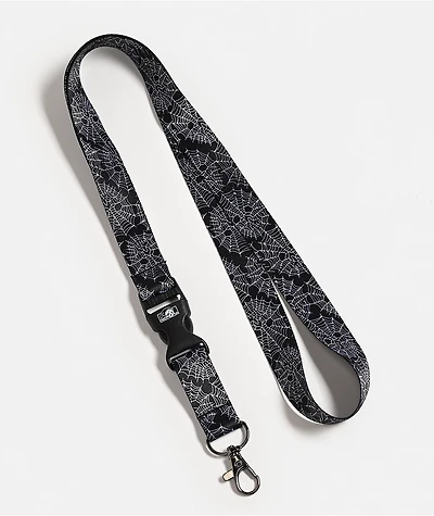 Lurking Class by Sketchy Tank Webskull Black Lanyard