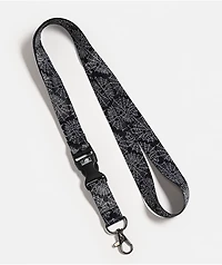 Lurking Class by Sketchy Tank Webskull Black Lanyard