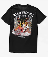 Lurking Class by Sketchy Tank Wish You Were Here Black T-Shirt