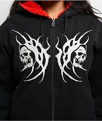 Lurking Class by Sketchy Tank x Kyle Grand Sin Black & Red Faux Fur Reversible Work Jacket
