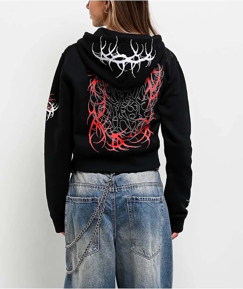 Lurking Class by Sketchy Tank x Kyle Grand Sin Black Crop Zip Hoodie