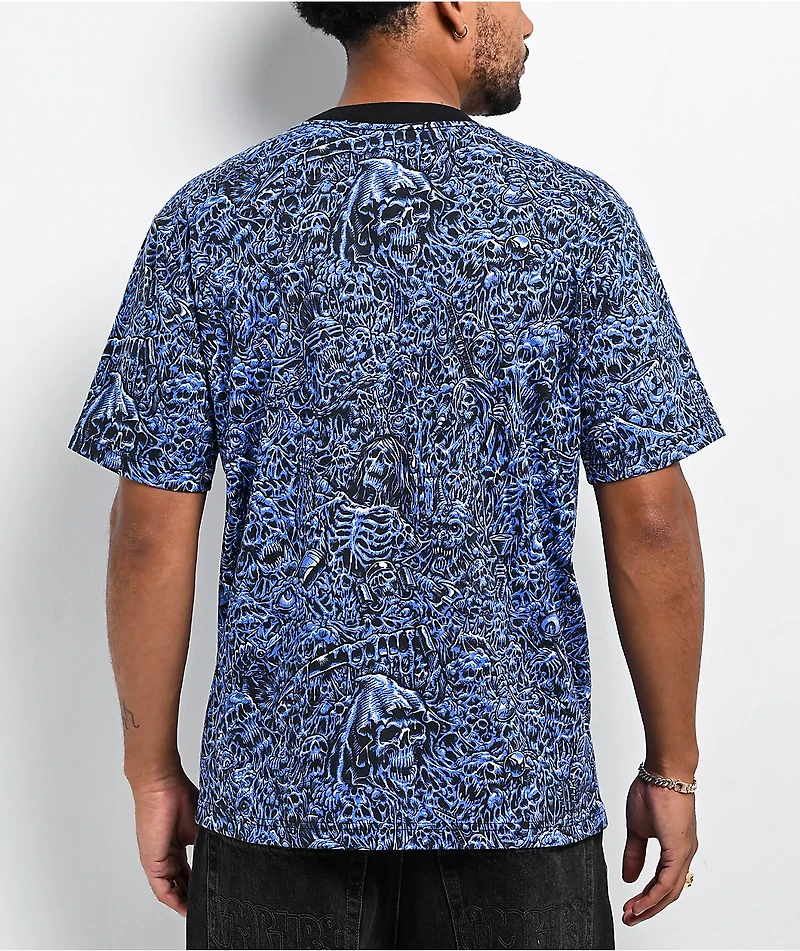 Lurking Class by Sketchy Tank x Matt Stikker Madness Blue Knit T-Shirt