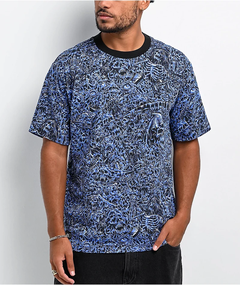 Lurking Class by Sketchy Tank x Matt Stikker Madness Blue Knit T-Shirt