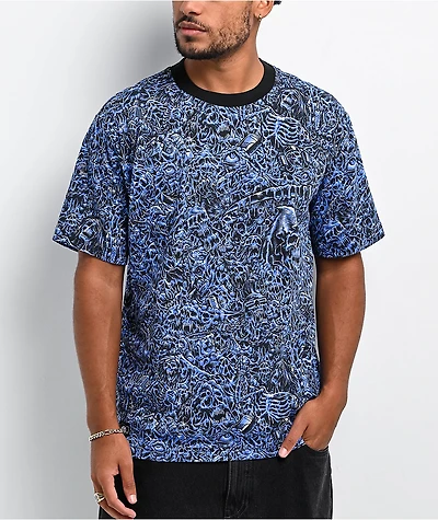 Lurking Class by Sketchy Tank x Matt Stikker Madness Blue Knit T-Shirt