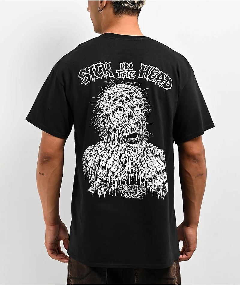 Lurking Class by Sketchy Tank x Matt Stikker Sick The Head Black T-Shirt