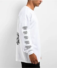 Lurking Class by Sketchy Tank x Matt Stikker Sick The Head White Long Sleeve T-Shirt