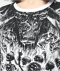 Lurking Class by Sketchy Tank x Sawblade Black & White Long Sleeve T-Shirt