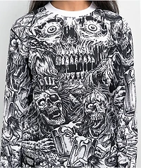 Lurking Class by Sketchy Tank x Stikker Long Sleeve Waffle Knit T-Shirt