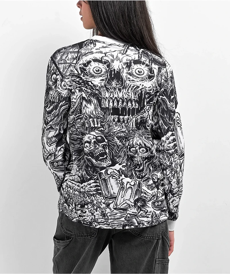 Lurking Class by Sketchy Tank x Stikker Long Sleeve Waffle Knit T-Shirt
