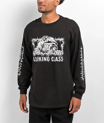 Lurking Class by Sketchy Tank x Stikker Lurker Black Long Sleeve T-Shirt
