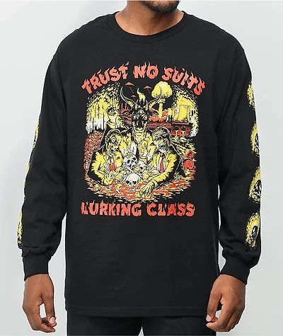 Lurking Class by Sketchy Tank x Stikker Trust No Suits Long Sleeve T-Shirt