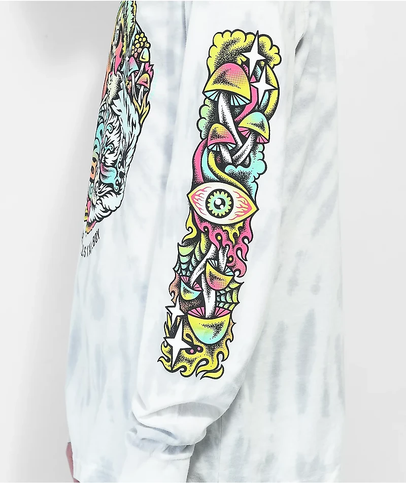 Lurking Class by Sketchy Tank x Tallboy Lost & Found Grey Tie Dye Long Sleeve T-Shirt