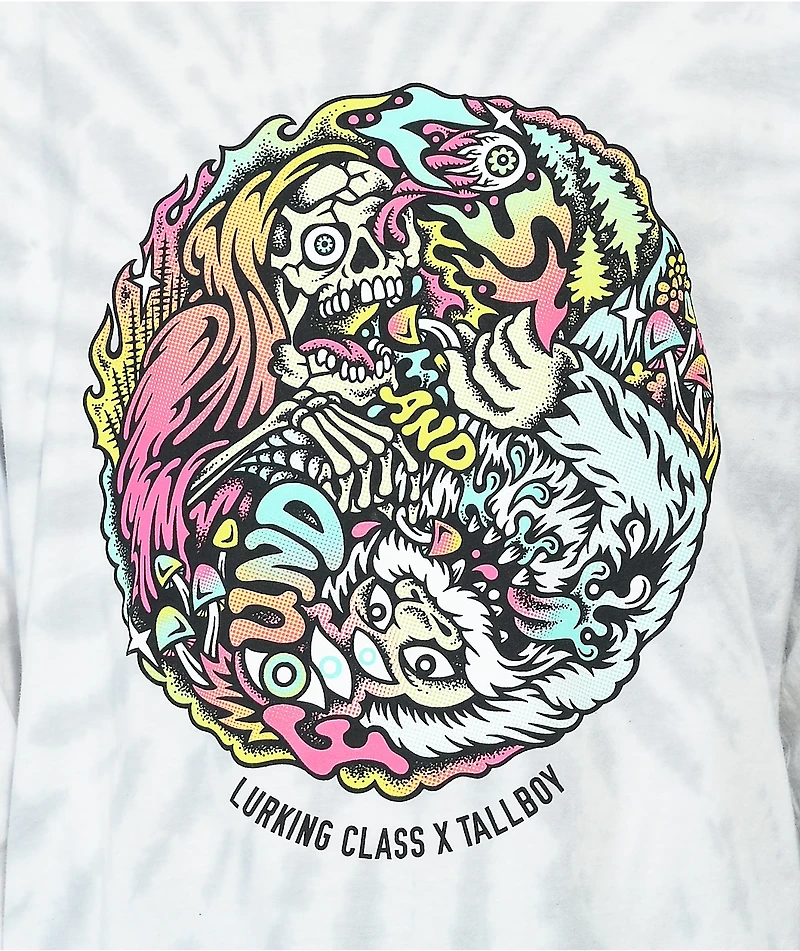 Lurking Class by Sketchy Tank x Tallboy Lost & Found Grey Tie Dye Long Sleeve T-Shirt