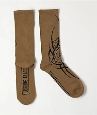 Lurking Class by Sketchy x Kyle Grand Sin Brown Crew Socks