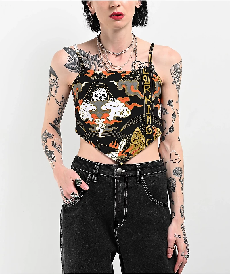 Lurking Class by Sketchy x Tank Mr. Tucks Black Halter Top