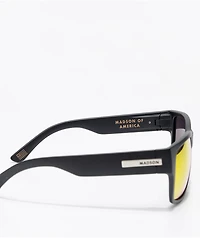 Madson Classico Matte Black & Red Polarized Sunglasses