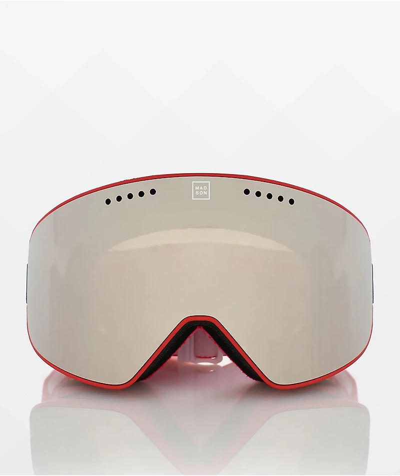 Madson Cylindro Wisconsin Red Snowboard Goggles