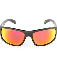 Madson Magnate Matte Black and Red Chrome Polarized Sunglasses