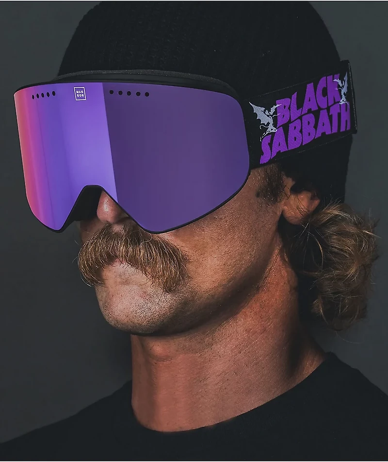 Madson x Black Sabbath Cylindro Purple Snowboard Goggles