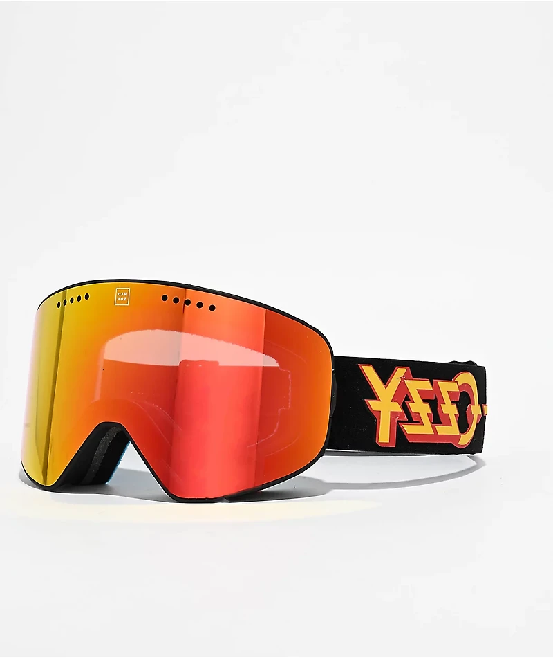 Madson x Ozzy Ozbourne Cylindro Red Chrome Snowboard Goggles