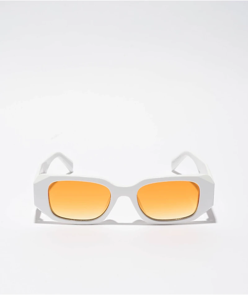Major White Rectangle Sunglasses