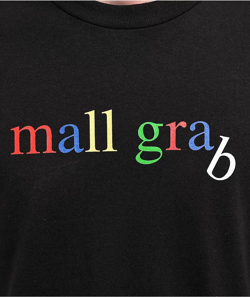 Mall Grab Rainbow Logo Black T-Shirt