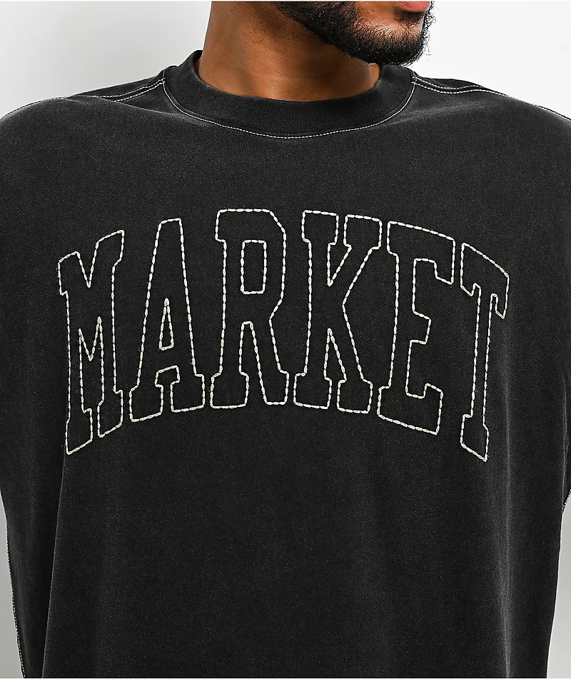Market Studios Big Stitch Black T-Shirt