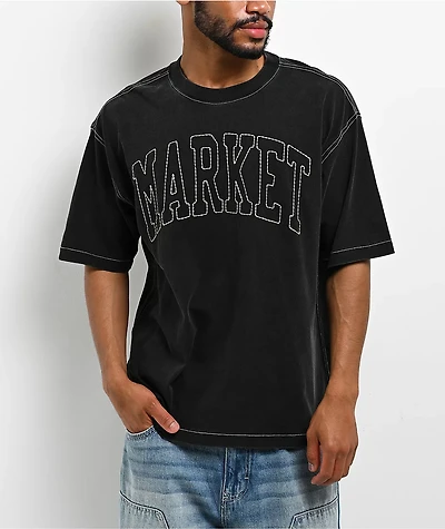 Market Studios Big Stitch Black T-Shirt