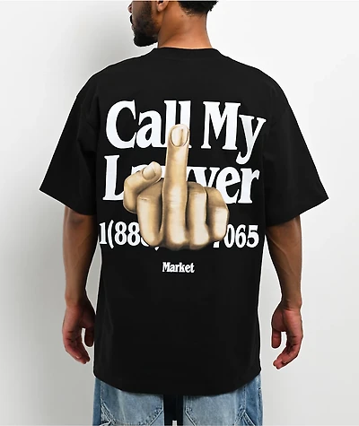 Market Studios Flip The Bird Black T-Shirt