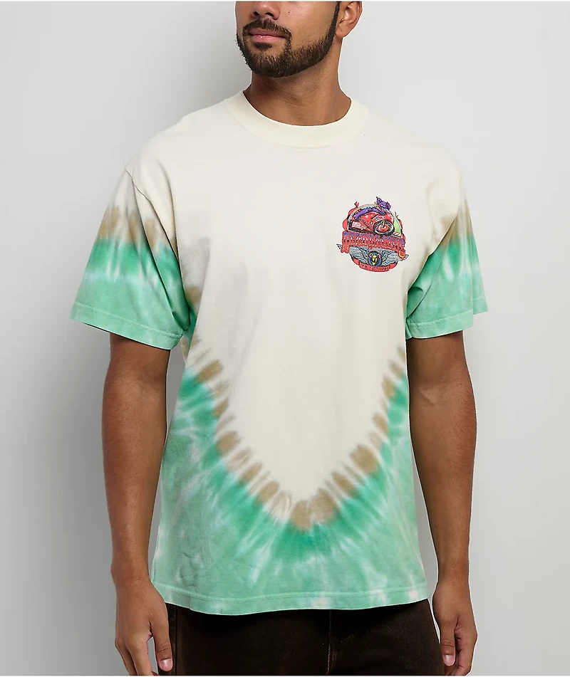 Market Studios x Grateful Dead Beige & Green Tie Dye T-Shirt