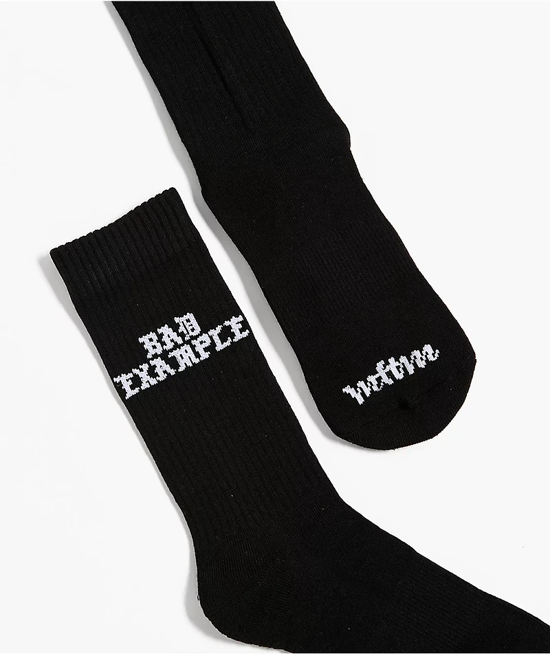 Married To The Mob Bad Example Black Crew Socks