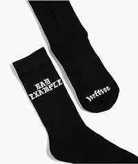 Married To The Mob Bad Example Black Crew Socks