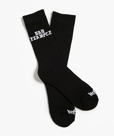 Married To The Mob Bad Example Black Crew Socks