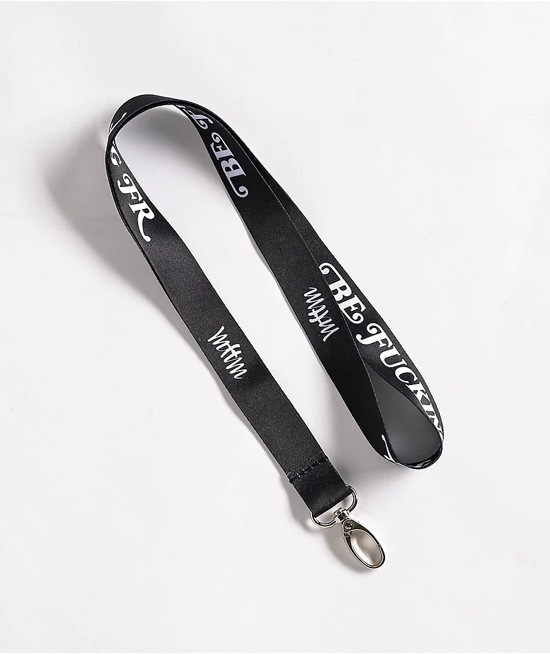 Married To The Mob Be Fucking Fr Black Lanyard