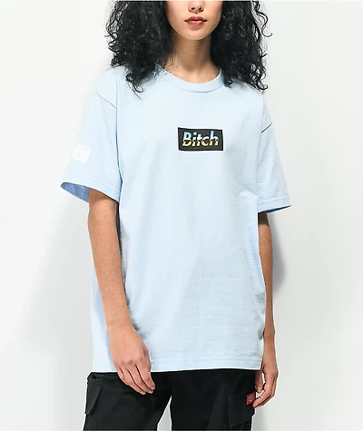 Married To The Mob Bitch A Box Gradient Blue T-Shirt