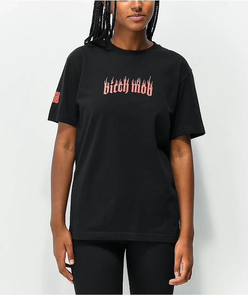 Married To The Mob Bitch Black T-Shirt