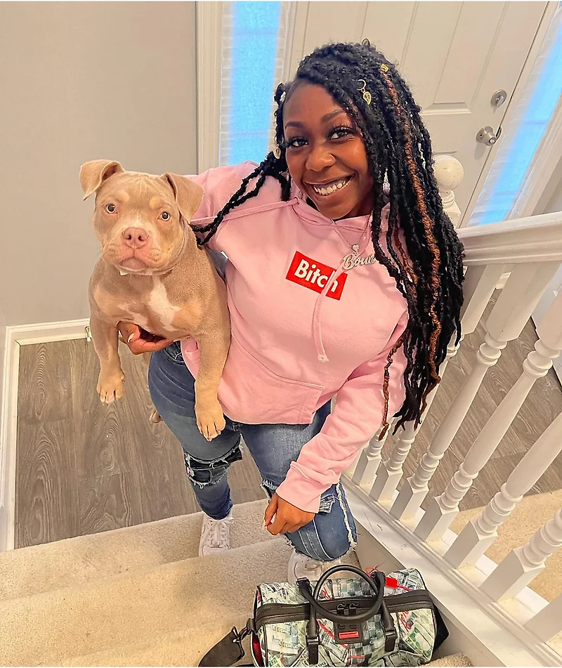 Married To The Mob Bitch Pink Hoodie