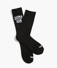 Married To The Mob Dump Him Black Crew Socks