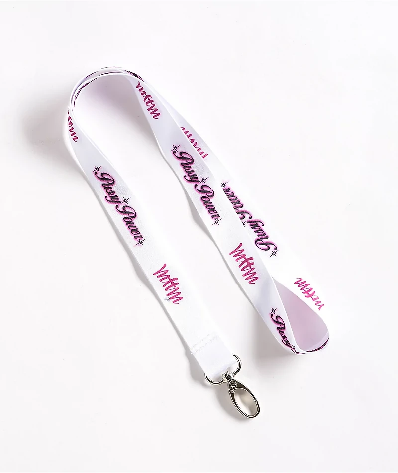Married To The Mob Pussy Power White Lanyard